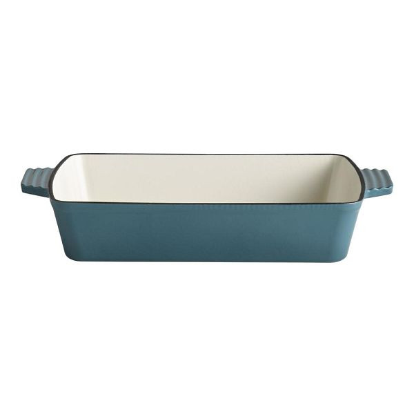 APS braadpan "5 STARS", ovenschaal, gietijzer, geschikt voor inductie, ovenbestendig, 33 x 24 cm, hoogte 6,5 cm, 3,5 liter, turquoise, 88317