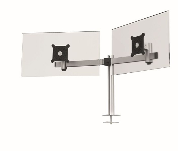 DURABLE monitorhouder voor 2 monitoren, tafeldoorvoer, zilver, 508623