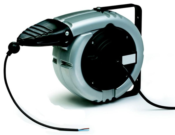 Ebinger kabelhaspel PR-L IP65, aluminium behuizing, hot-coated 24m kabel H05V-F (geel-groen) 1x6mm² beschermingsklasse IP 65, 2.403.002