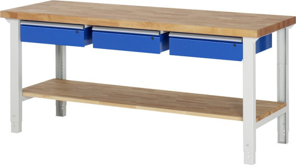 RAU werkbank serie 7000 - model 7003-7, B2000 x D700 x H790-1140 mm, 03-7003A7-207B4H.11