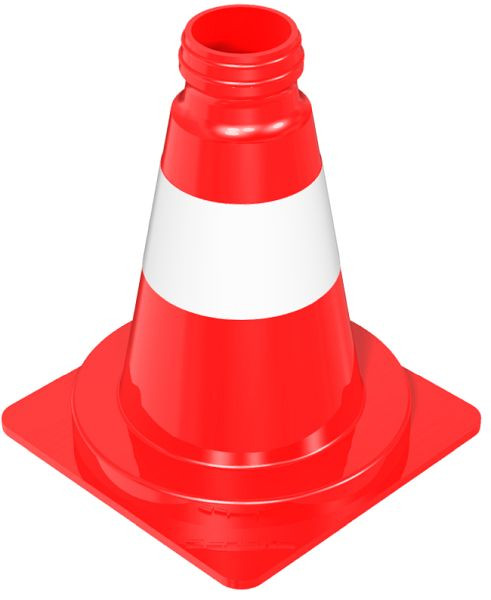 Schake verkeerskegels daglicht, rood/wit, hoogte: 200 mm, 3L200