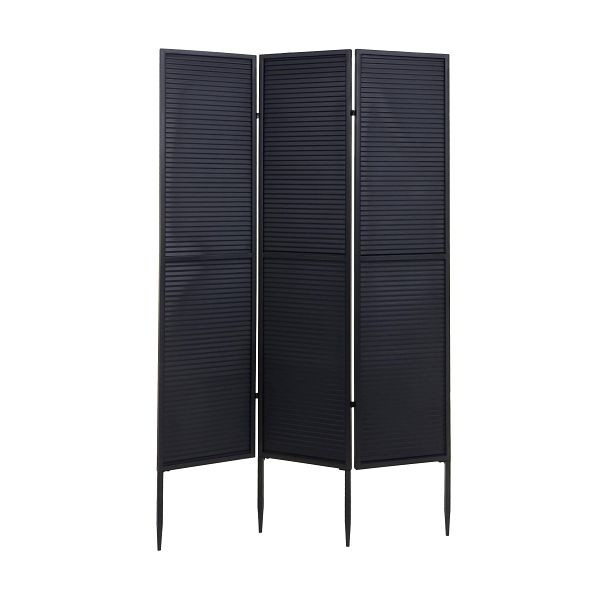 Mendler tuinscherm HWC-J14, scheidingswand privacyscherm, metaal 200x121cm, zwart, 75224