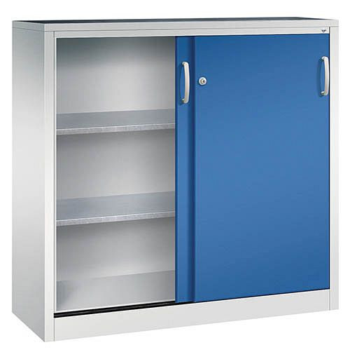Bedrunka + Hirth schuifdeurkast met drukcilinderslot, afmetingen in mm (BxDxH): 1600 x 600 x 1200, 04.256.16H12