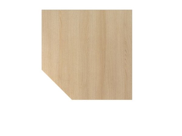 Hammerbacher tussenbord HT12, 120 x 120 cm, bord: eikenhout, 25 mm dik, vierkante vorm met afgeschuinde hoek, steunbasis in grafiet, VHT12/E/G