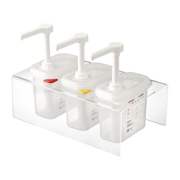 Araven 3 sausdispenser GN 1/9 transparant 1,5L, VE: 3 stuks, CR823