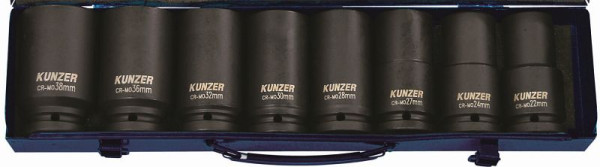Kunzer slagmoersleutel doppen 3/4", 8-delig, 7SSE348