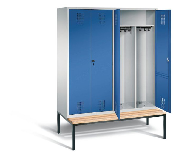 C+P zwart wit kastje Evolo, H2090xW1590xD815mm, kleur: lichtgrijs / gentiaanblauw, 48052-42 S10041