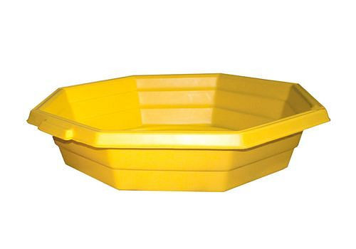 DENIOS lekbak achthoekig met houder voor containerdeksel, inhoud 80 liter, 265-579