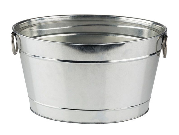 APS drinkbak -TIN-, 40 x 28 cm, hoogte: 22 cm, metaal, gegalvaniseerd, PVC, met kunststof inzetstuk, 11 liter, 36095