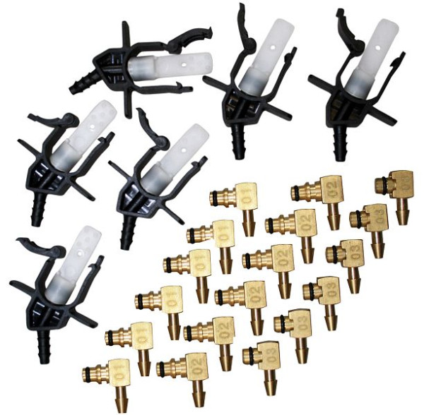 SW-Stahl adapterset voor retourstroommeter, 24-delig, 26079L