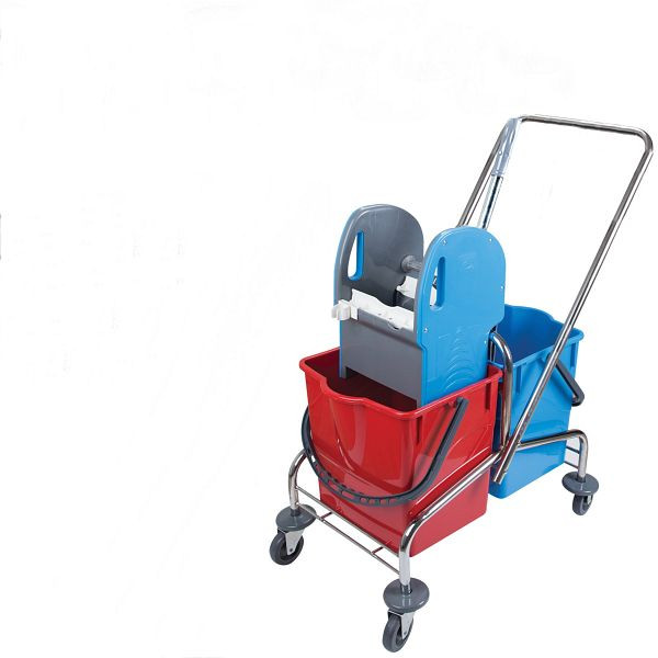 RMV CLEAN schoonmaakwagen/dubbele wagen 2 x 18 liter, chroom, RMV10.005