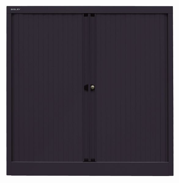 Bisley rolluikkast EuroTambour, 2 planken, 2,5 OH, rolluik zwart, body zwart, ET410102S5633