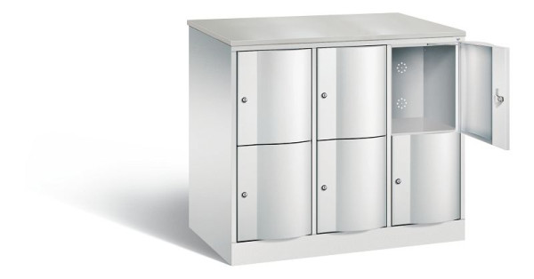 C+P XL lockerkast Resisto, H1077xB1148xD640mm, kleur: lichtgrijs, 8472-373 S10083