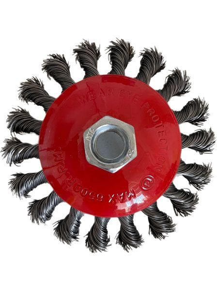 VaGo-Tools schuine borstel staalborstel 100mm borstel geknoopt haakse slijper flex, VE: 24 stuks, 09-020x24_xv