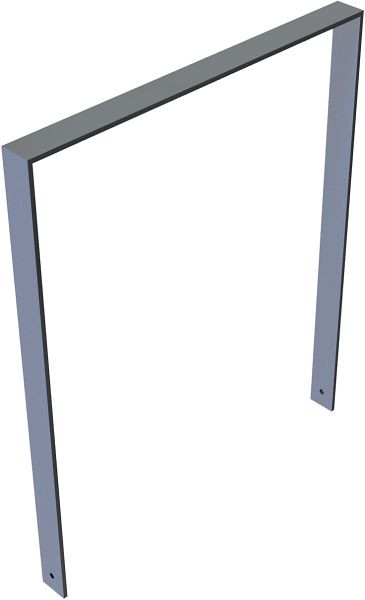 Schake leunbeugel van platstaal 80 x 12 mm, zonder dwarsbalk, totale breedte: 1000 mm, thermisch verzinkt en gecoat DB 703, 452_100B
