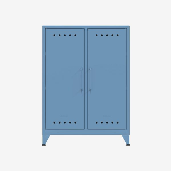 Bisley Fern Middendressoir, met twee vaste planken, blauw (605), FERMID605