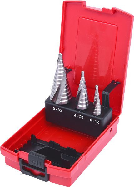 KS Tools HSS Co 5-stappenborenset, kunststof cassette 3-delig, 330.2414
