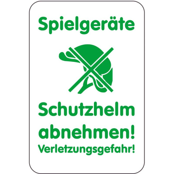 Stein HGS HGS speciaal bord, speeltoestel, beschermhelm verwijderen!, verwondingsgevaar!, 400 x 600 mm, 14997