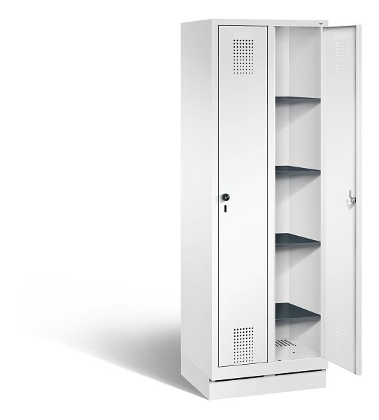C+P washok Evolo, H1800xB610xD500mm, kleur: verkeerswit, 48020-20B S10035