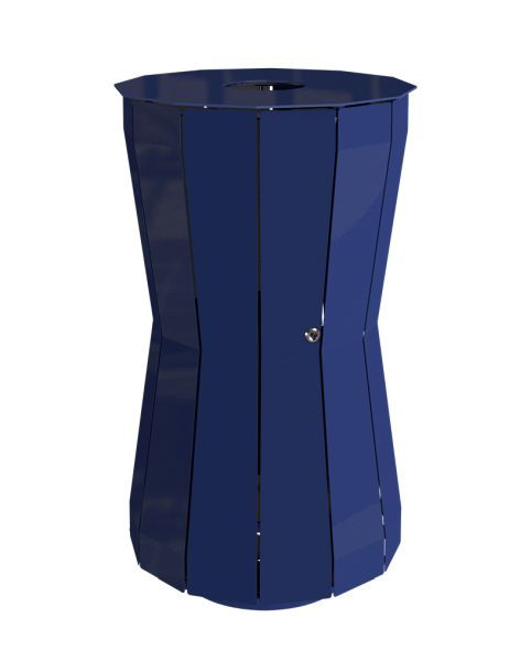 Renner staande afvalbak ca. 80 L in stijlvol design, thermisch verzinkt en gepoedercoat, kobaltblauw, 7098-00PB 5013