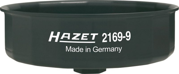 Hazet oliefiltersleutel, buiten zeskant 24 mm, hol vierkant 12,5 mm (1/2 inch), buiten 15-punts profiel, 2169-9