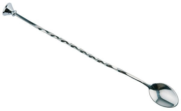 APS barlepel, lengte 27 cm, RVS, met conische stamper aan het hoofdeinde, met gedraaid handvat, 93134