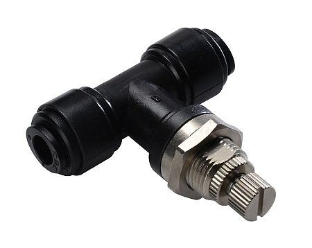 timmer L-DVTS-B6-KU-H2O, T-gasklep, bedieningspaneelinbouw, steekaansluiting voor Ø 6 mm slang, VE: 5 stuks, 03080348