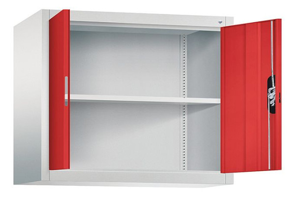 C+P bovenkast Acurado, H790xW930xD400mm, kleur: lichtgrijs / vuurrood, verzonken handgreep, 9265-000 S10211