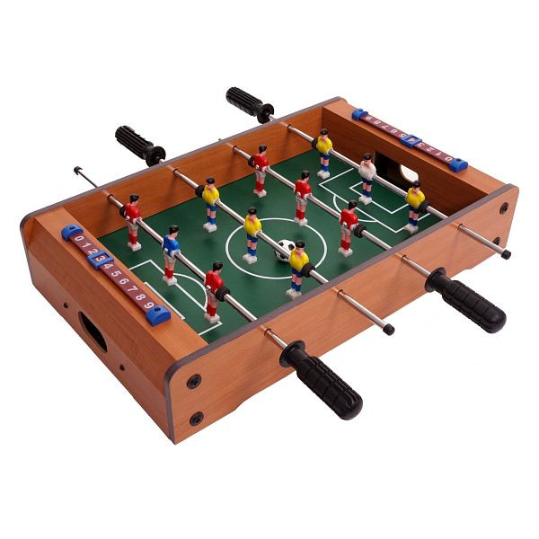Mendler minivoetbaltafel HWC-J68, tafelspel tafelvoetbal inclusief toebehoren, hout 51x31x10cm, 72515