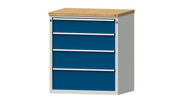 ANKE werkbanken ladekast, model 3003 V, 915 x 700 x 1020 mm, RAL 7035/5010, BMP 40 mm, 611.205