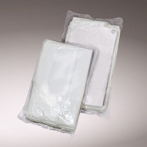 DENIOS zeildoek met ogen, van HDPE-tapeweefsel, tweezijdig gecoat, naturel, 140 g/m², 4 x 6 m, 303719