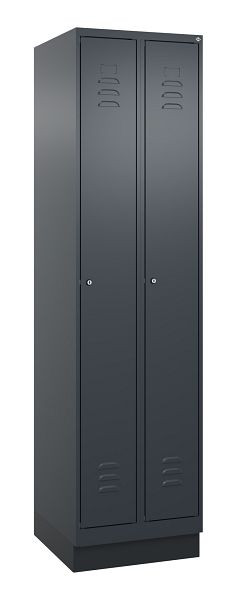 C+P luierkluis Classic PLUS, onderbouw, 2 vakken, 1950x500x500mm, 7016/7016, cilindersloten, 080020-29 S10027