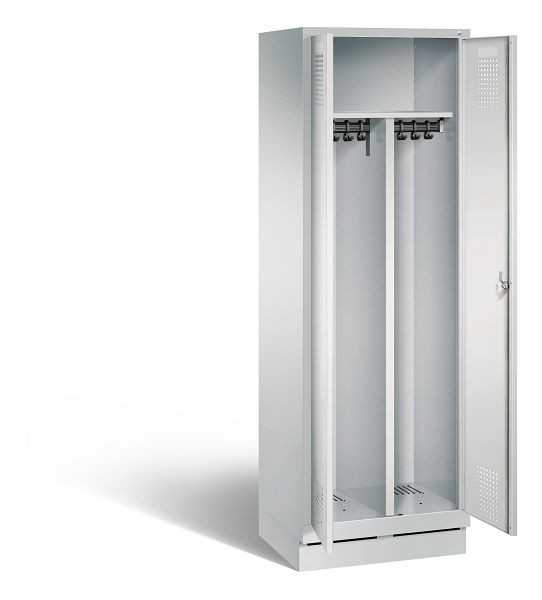 C+P zwart wit kastje Evolo, H1800xB610xD500mm, kleur: lichtgrijs, 48022-20 S10001