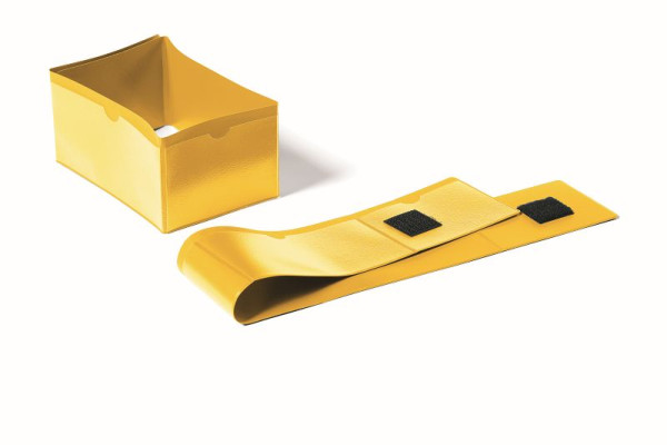 DURABLE palletvoetband, geel, binnenformaat 140 x 65/ 90x65 mm, VE 50, 172404