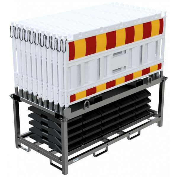 Schake slagboom SET 2, 1x opslag- en transporttraverse voor valbeveiliging, 20x slagboom NOX, 33420KSK-SET2