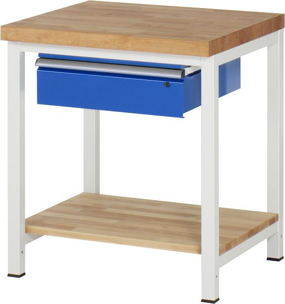 RAU werkbank serie 8000 - frameconstructie (gelast frame), 1x lade, 750x840x700 mm, 03-8001A7-077B4S.11