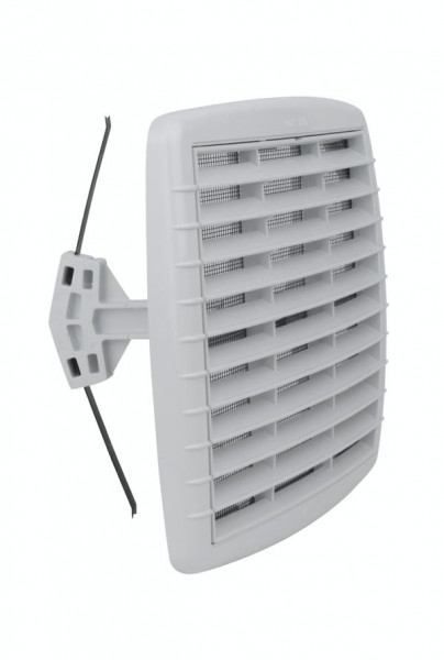 Marley ventilatierooster met klemveer 175 x 175 mm wit, 331003