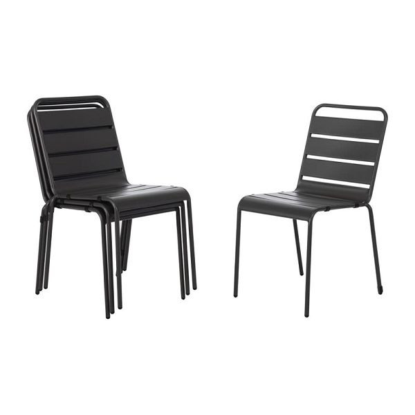 Bolero bistrostoelen staalgrijs, VE: 4 stuks, CS727