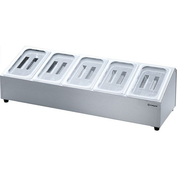 Stalgaststandaard voor gastronormbakken - 5 x GN 1/4 (150 mm), KK0802014