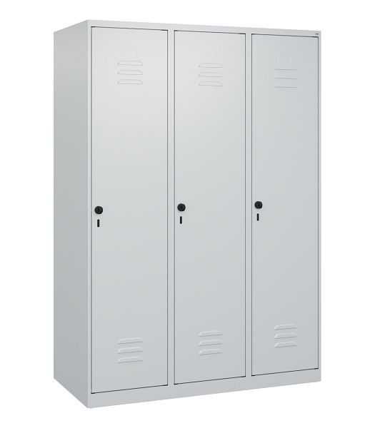 C+P luierkluis Classic PLUS met middenwand, 3 vakken, 1700x1200x500mm, 7035/7035, veiligheidsdraaigrendel, 0800007-32F S10008