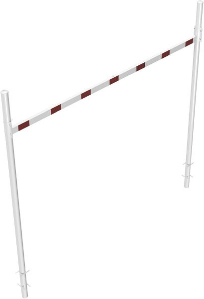 Schakehoogtebegrenzer voor inzetting in beton, 2 steunpalen, dwarsbuislengte: 4000 mm, voor inzetting in beton, zonder barrière van aluminium buis, 417_402B
