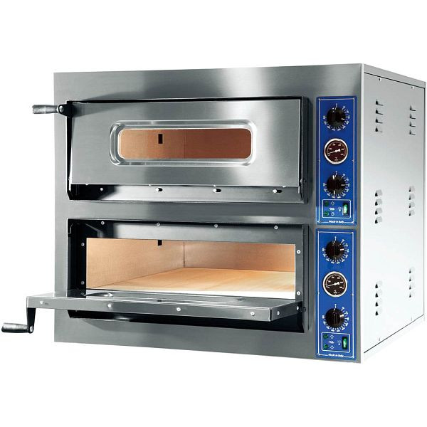 Stalgast pizzaoven met twee kamers, 12 kW, 1010 x 850 x 750 mm (BxDxH), PP0302436