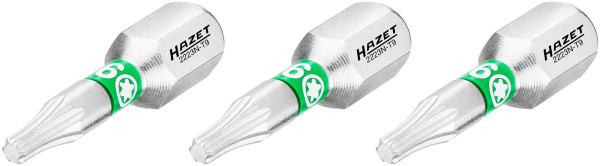 Hazet bit, volle zeskant 6,3 (1/4 inch), binnen TORX® profiel, T9, aantal gereedschappen: 3, 2223N-T9/3