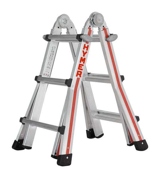 HYMER Telescopische ladder "TELESTEP", 4x3 sporten, lengte enkele ladder 1,85 - 2,92 m, stahoogte (trapladder): 0,72 m, stahoogte (trapladder): 2,1 m, 804212
