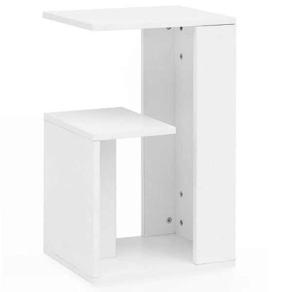 Wohnling bijzettafel 35 x 29,5 x 60 cm hout wit design, WL5.696