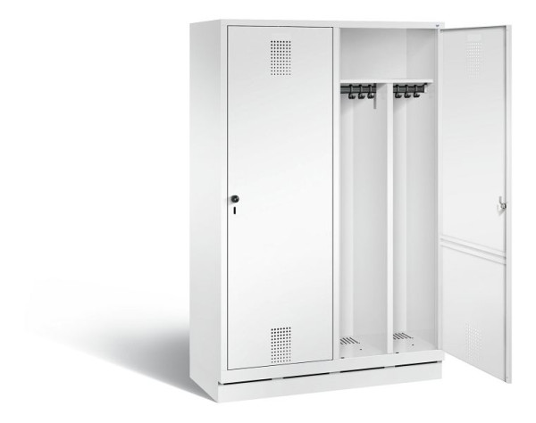 C+P zwart wit kastje Evolo, H1800xB1190xD500mm, kleur: verkeerswit, 48220-40 S10067