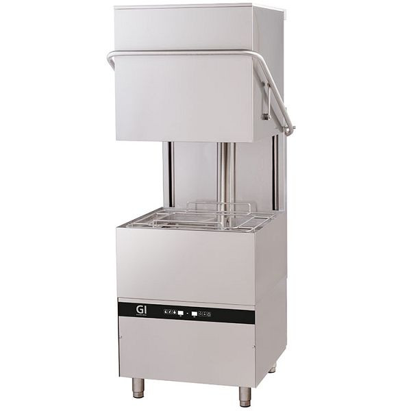 Gastro-Inox digitale schuifvaatwasser met pomp en zeepdispenser, 50x50cm, 400V, RVS AISI 304, 400.111
