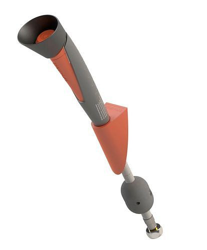 B-SAFETY handoogdouche met 1 douchekop, rood/zwart, wandmontage, DVGW, 306246