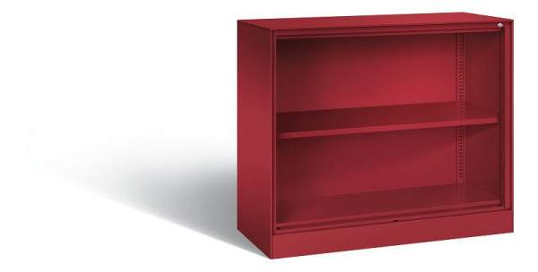 C+P bureauplank Asisto, H915xB1000xD435mm, kleur: robijnrood, 2 niveaus, 140052-000 S10047