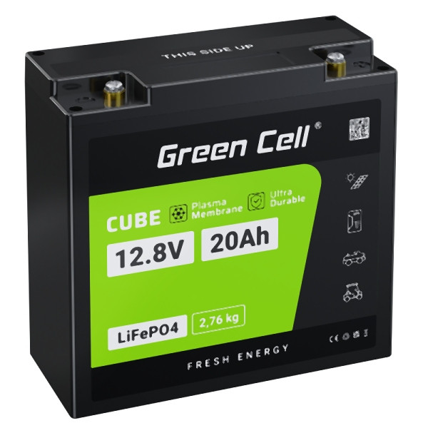 Green Cell LiFePO4 256 Wh accu Lithium-ijzerfosfaat accu 20 Ah, CAV07